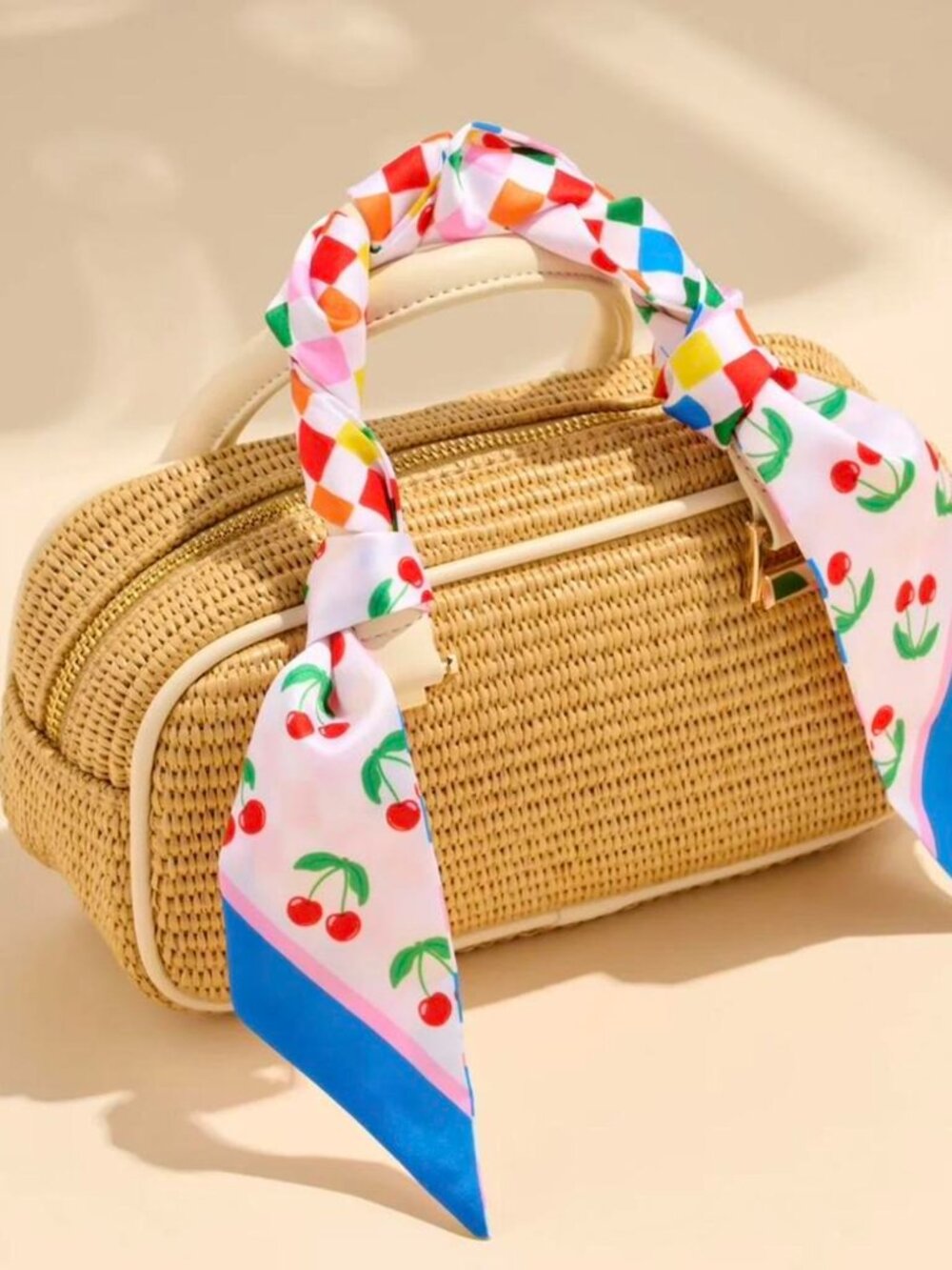 Cherries or beachy coral twilly scarves